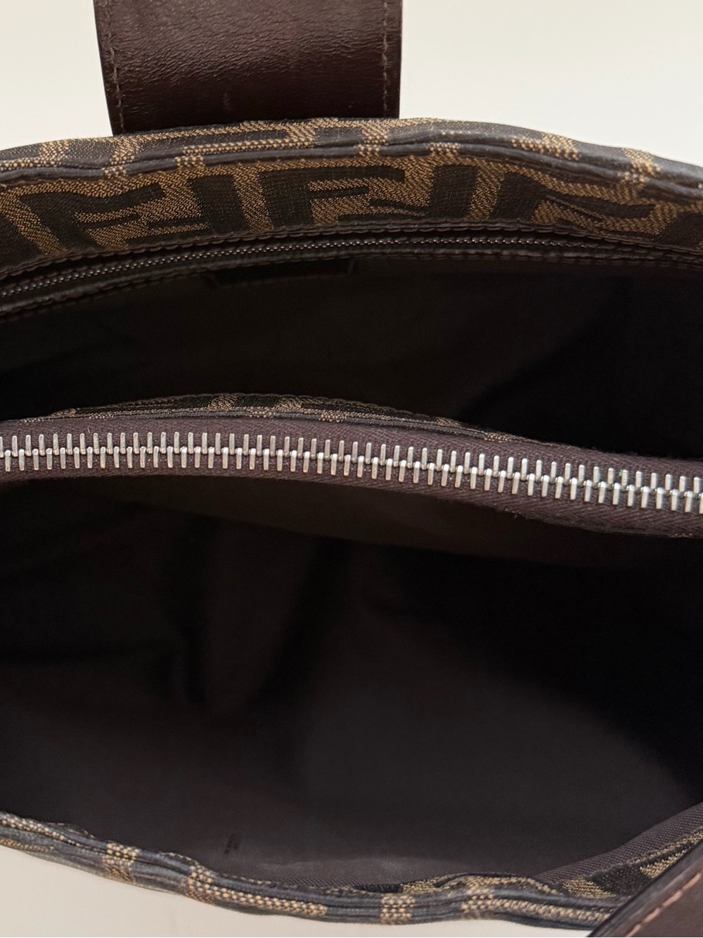 Fendi Brown Zucca Leather Shoulder Bag - Picture 5 of 7